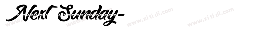 Next Sunday字体转换
